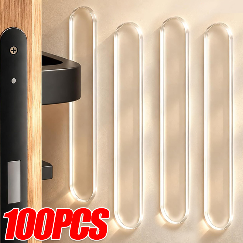 Furniture Hardware Parts - Silikon-Schranktürdämpfer Selbstklebende Anti-Kollisions-Türstopper Puffer-Pads Möbeltürgriff-Schutzstreifen
