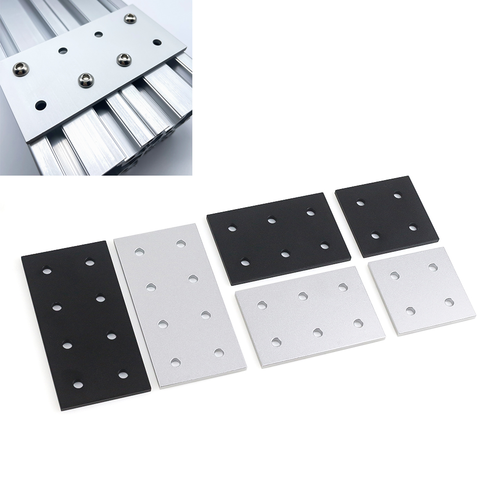 Joint Connector Bracket - 4 Stück Aluminiumprofil-Verbindungsstreifenplatte 6060 4/6/8-Loch-Befestigungsgelenkhalterung für