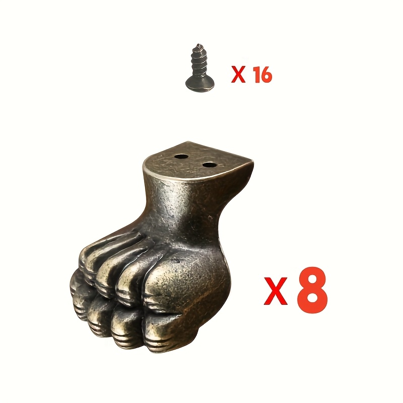 Furniture Hardware Decorative - 8 Stück antike Messing-Schmuckfüße, Schrankbeschützer für