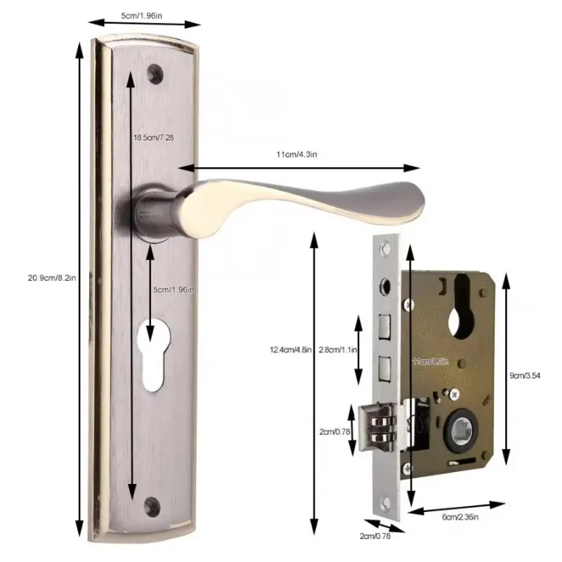 Gold Türgriff Schloss Silent H – Furniture Hardware Decorative Bewertung und Preis