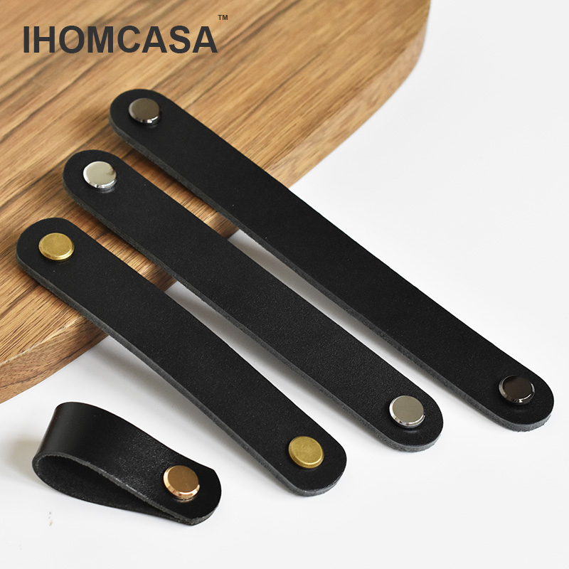IHOMCASA Schwarze Lederknöpfe, – Furniture Rotating Hardware Bewertung und Preis
