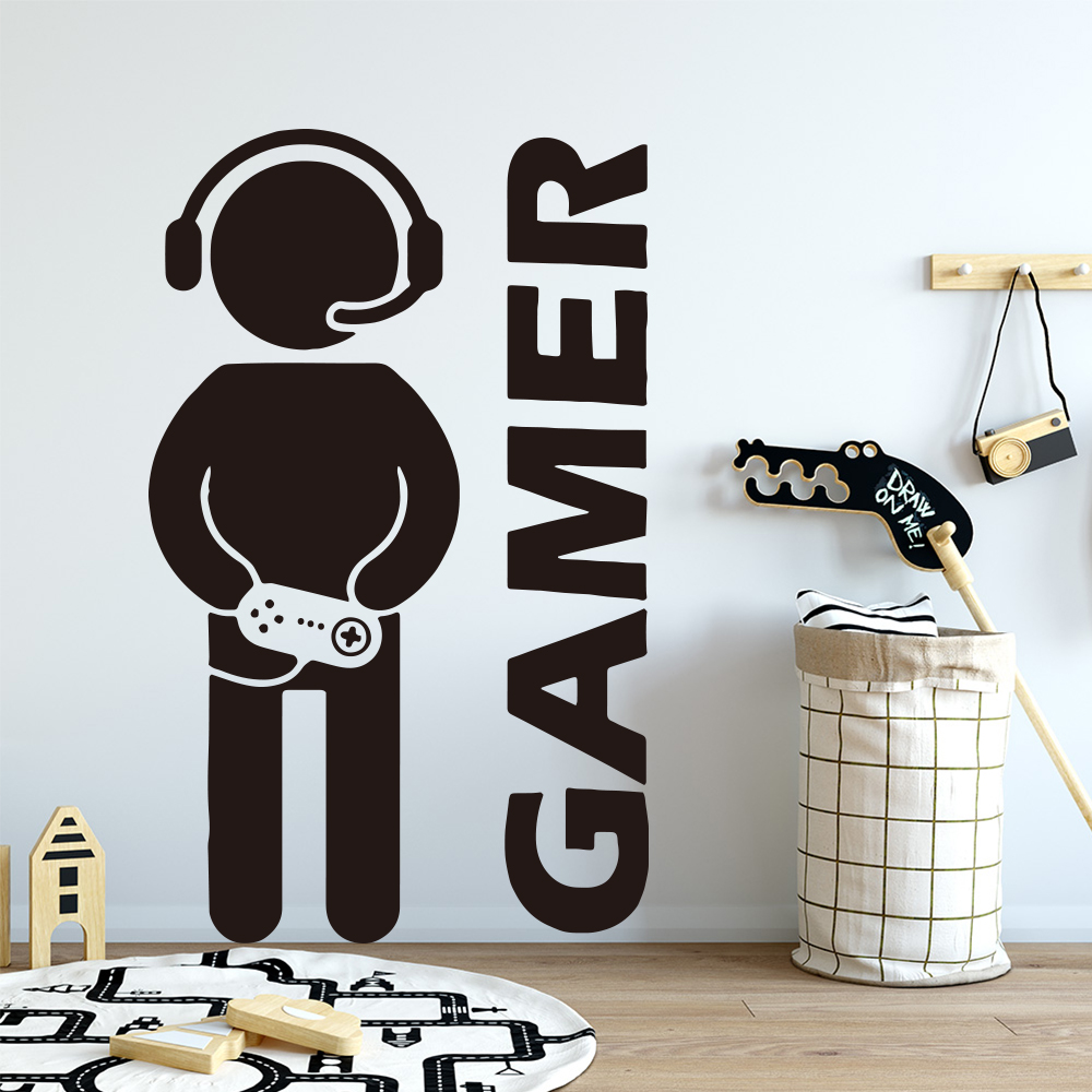 1pc Gamer Wand Kunst Aufkleber – Furniture Hardware Parts Bewertung und Preis